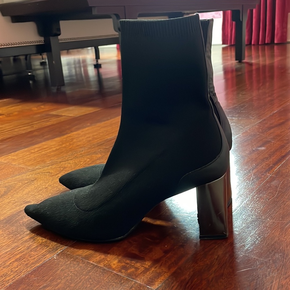 Zara black sock bootie